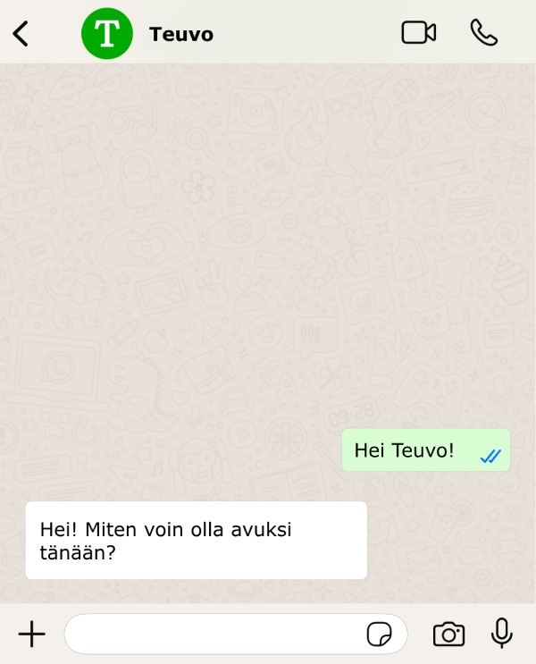 Tekoäly vastaa whatsapp:ssa